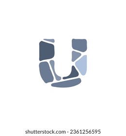 Letter U with stone logo