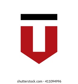 letter U and T logo vector.