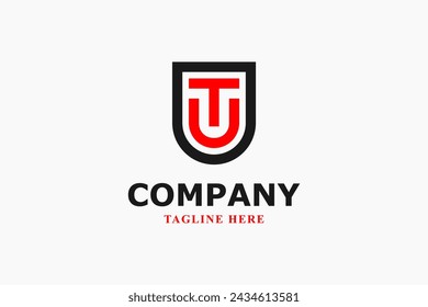 letter u and t modern minimal logo