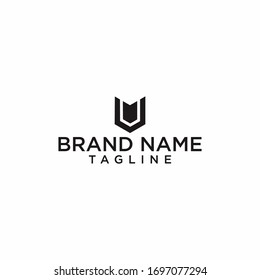letter U tech logo design