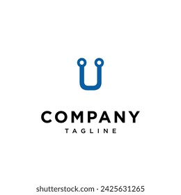 Letter U tech logo icon vector template.eps
