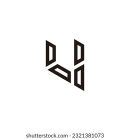 Letter u technology, modern geometric symbol simple logo vector