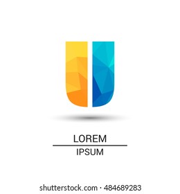 Letter U that can be used as initial logo