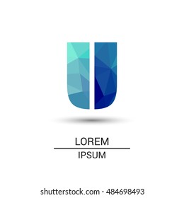 Letter U that can be used as initial logo