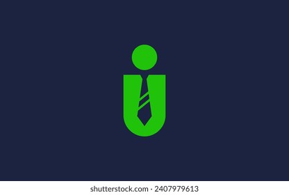 letter u with tie logo icon design vector design template inspiration