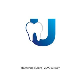 Icono De Logotipo De Letra U Y Diente 002