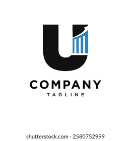 Letter U Trading Logo Icon Vector