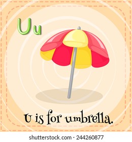 A letter U for umbrella