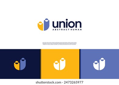 Letter U union logo design innovation