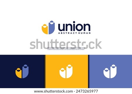 Letter U union logo design innovation