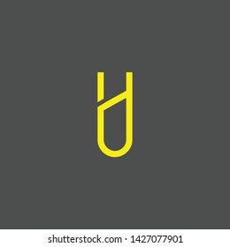 Letter U UU Clean and Minimal Initial Based Logo Design