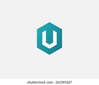 Letter U V logo icon vector design