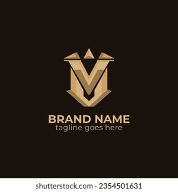 letter u and v monogram logo.logotype design