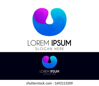 Letter U vector abstract logo design. With colorful icon template. Modern logo for your brand identity. Creative vector elements