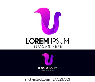 Letter U vector abstract logo design. Modern icon concept. Professional logo for brand identity. Creative symbol element or template