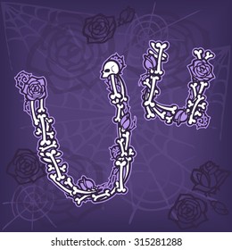 Letter U vector alphabet. ABC concept type as logo. Typography design.