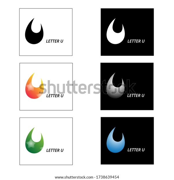 Letter U Vector Graphics Stock Vector (Royalty Free) 1738639454 ...