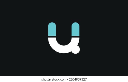 Plantilla de diseño de icono de vector u carta	