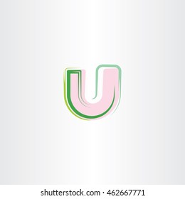 letter u vector icon symbol element design brand