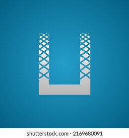 Letter U vector logo with abstract design suitable for companies with initial U