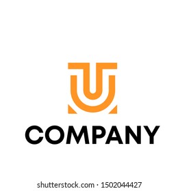 letter U vector logo design