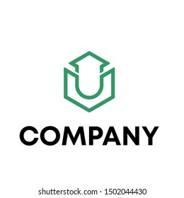 letter U vector logo design
