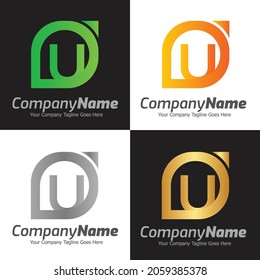 Letter U vector logo template, Colorful Letter U logo, Financial Company Logo, Financial Institute Advisors Logo Design Template Vector Icon