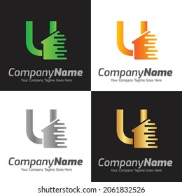 Letter U vector logo template, Colorful Letter U logo, Real Estate, Building and Construction Logo Design Template Vector Icon