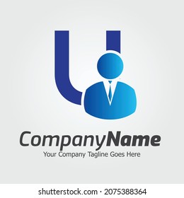 Letter U vector logo template, Colorful Letter U logo, Financial Company Logo, Financial Institute Advisors Logo Design Template Vector Icon