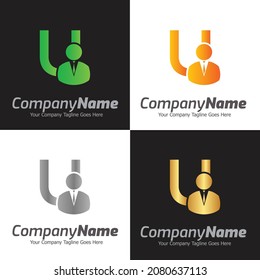 Letter U vector logo template, Colorful Letter U logo, Financial Company Logo, Financial Institute Advisors Logo Design Template Vector Icon