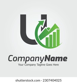 Letter U vector logo template, Colorful Letter U logo, Financial Company Logo, Financial Institute Advisors Logo Design Template Vector Icon