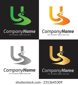 Letter U vector logo template, Colorful Letter U logo, Road highway transport Logo, logistic Logo Design roadmap way Template Vector Icon transportation