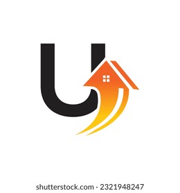 Letter U vector logo template, Colorful Letter U logo, Real Estate, Building and Construction Logo Design Template Vector Icon