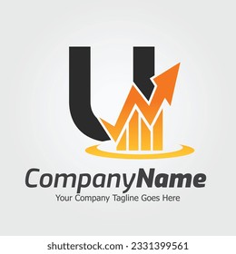 Letter U vector logo template, Colorful Letter U logo, Financial Company Logo, Financial Institute Advisors Logo Design Template Vector Icon