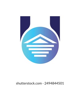 Letter U vector logo template, Colorful Letter U logo, Real Estate, Building and Construction Logo Design Template Vector Icon