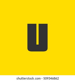 Letter U vector, logo. Useful as branding symbol, corporate identity, alphabet element, app icon, clip art and illustration.