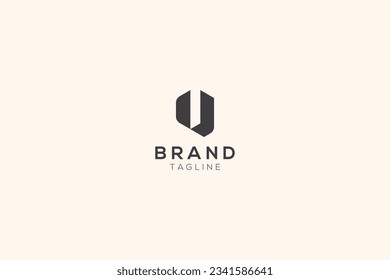 letter u vector template design logo