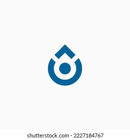 letra u patrón de diseño de logotipo de caída de agua ilustración de vector