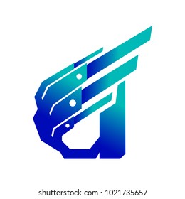 Letter U With Wing Logo