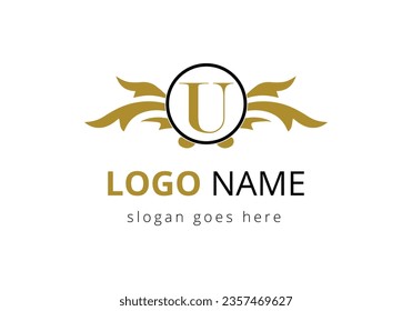 Letter U Wing Logo Design For Freight and Transportation Symbol.