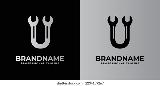 Buchstabe U-Logo, geeignet für jedes Geschäft mit Französisch mit U-Initialen.