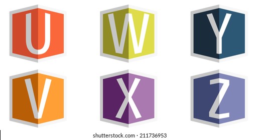 Letter U - Z Vector Font