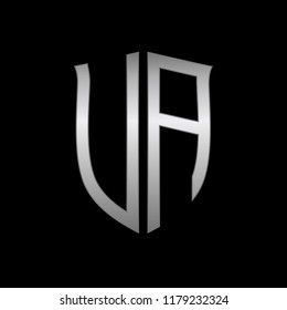 Letter UA initial logo design vector