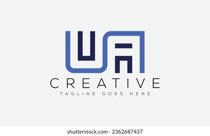 Letter UA logo design template vector illustration.