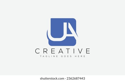 Letter UA Logo Design Vorlage Vektorgrafik.
