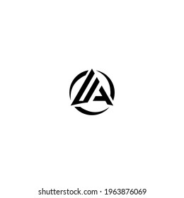Letter UA monogram logo design vector