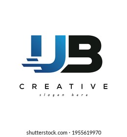 Letter UB Fast Speed and e commerce Logo Design Element