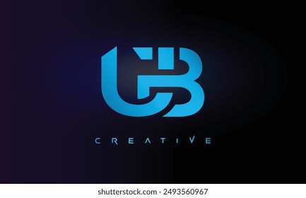 Letter UB logo design creative custom clean two alphabet logo
