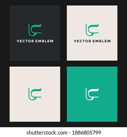 Logo-Vektordesign-Vorlage für Buchstaben
