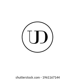 Letter UD initial monogram logo design, wedding, fashion, make up logo template